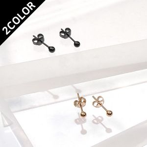 [남여공용] 3mm로즈블랙 볼귀걸이 / GTE-109