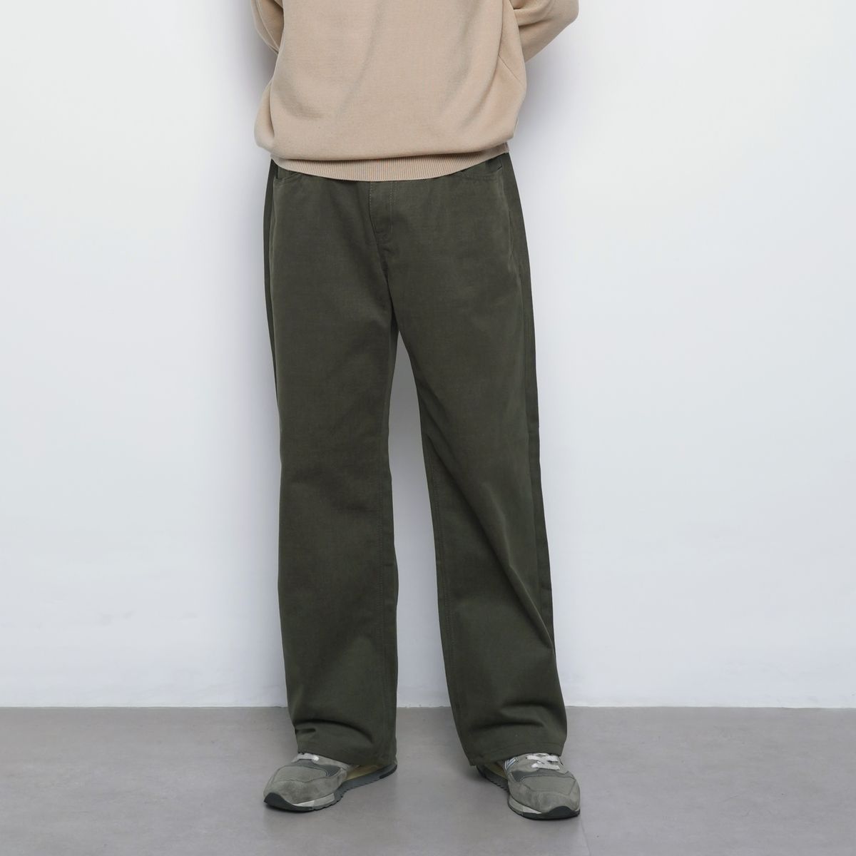 에이본(THE-ABON) M765 pitch wide pants khaki