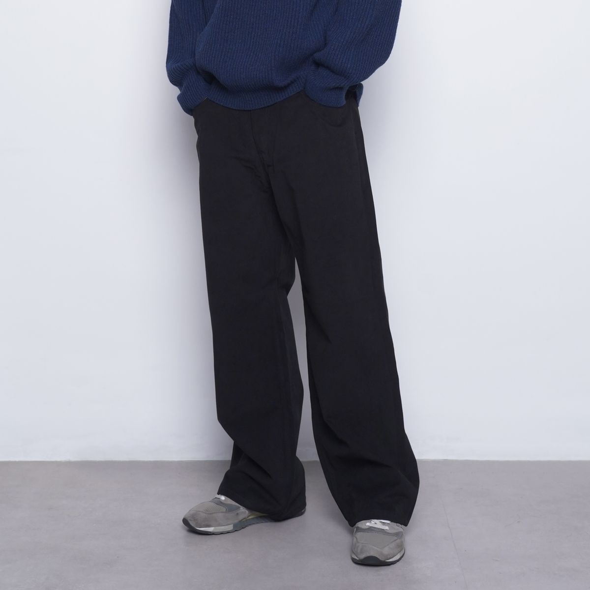 에이본(THE-ABON) M765 pitch wide pants black