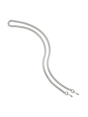 satin slim silver chain