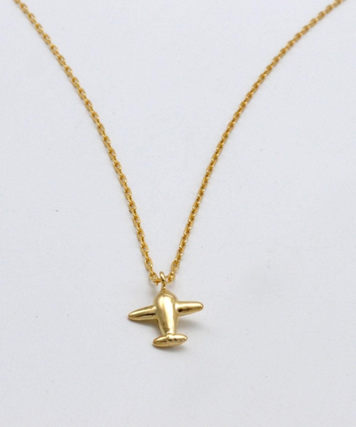 봉보(BONBEAU) Tiny airplane pendant point Necklace 비행기 팬던트 골드 체인 목걸이
