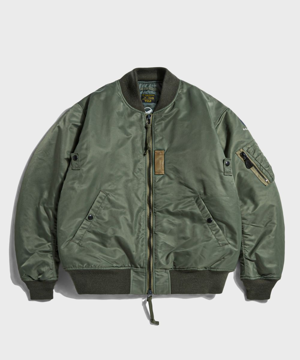 브론슨(BRONSON) 1950s USAF Type MA-1 Flight Jacket KR Olive
