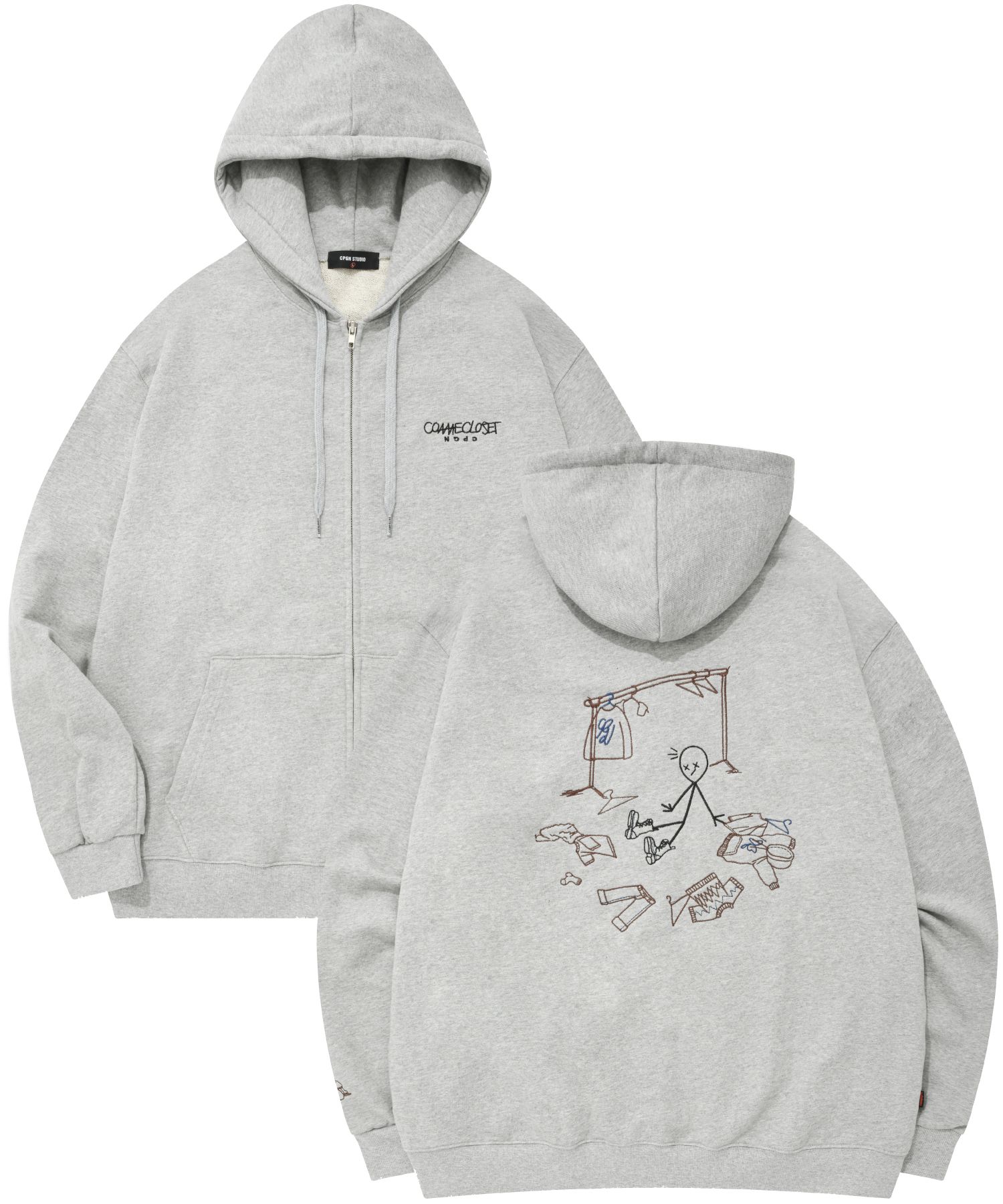 【CPGN STUDIO】COME CLOSET Embroidery Hood Zip Up Designer fashion, Seoul-fully created | W Concept