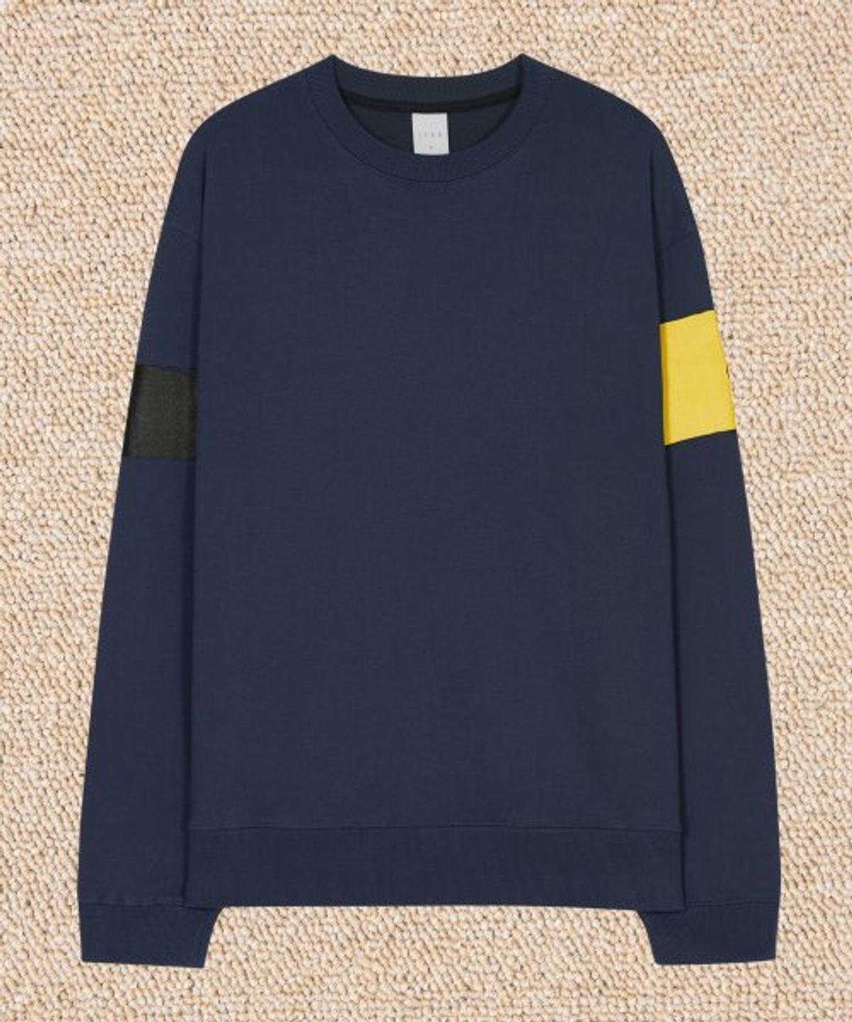 잇터(ITER) VINTAGE COLOR PAINTING SWEATSHIRTS_NAVY/MUSTARD