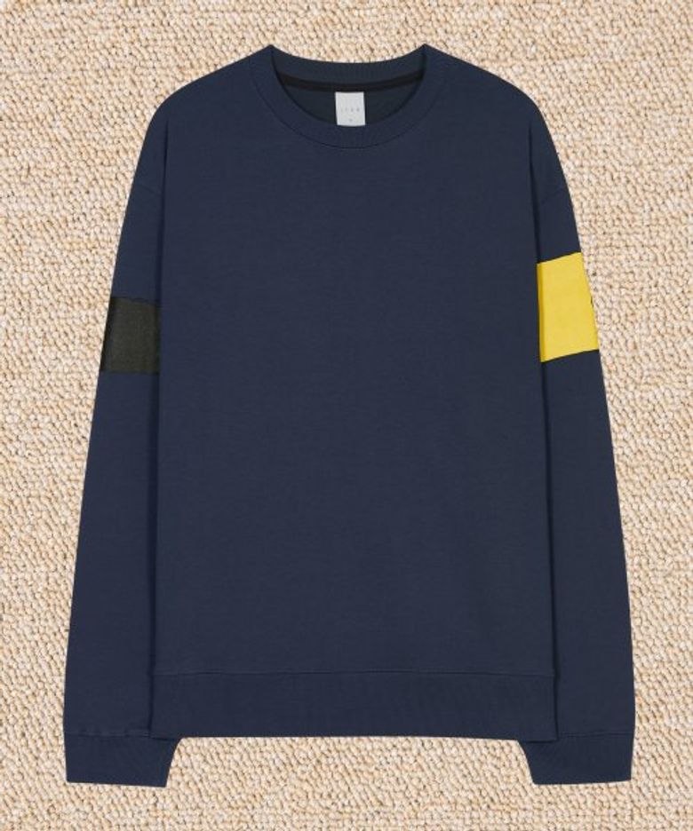 VINTAGE COLOR PAINTING SWEATSHIRTS_NAVY/MUSTARD