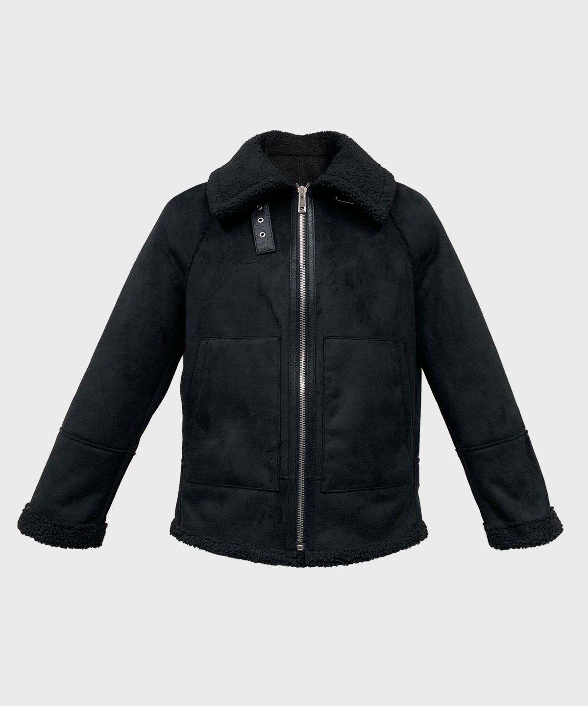 뮤게(MUGUET) FAUX MUSTANG JACKET (BLACK)