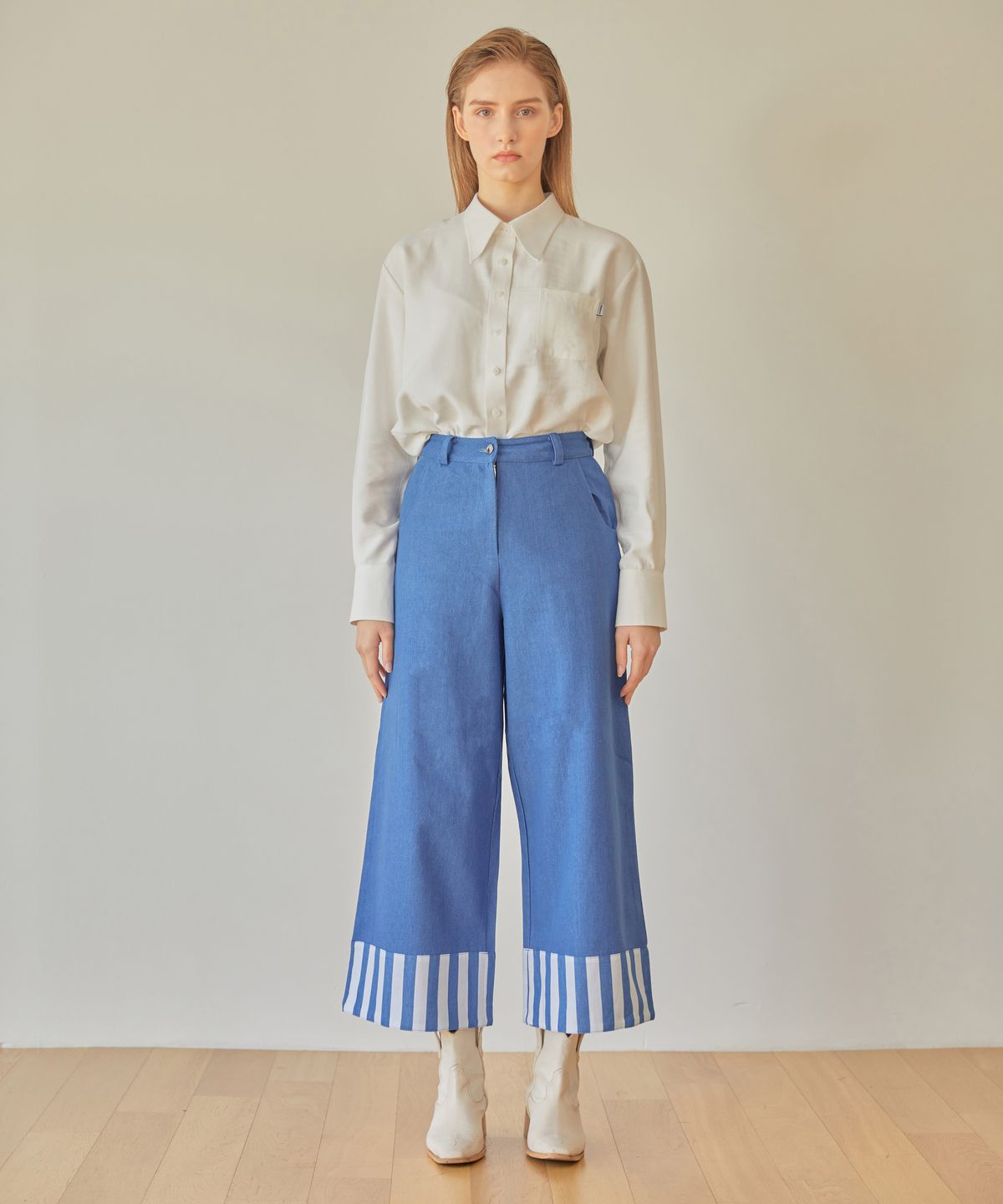 숄더패드(SHOULDER PAD) 20FW STRIPE POINT DENIM PANTS