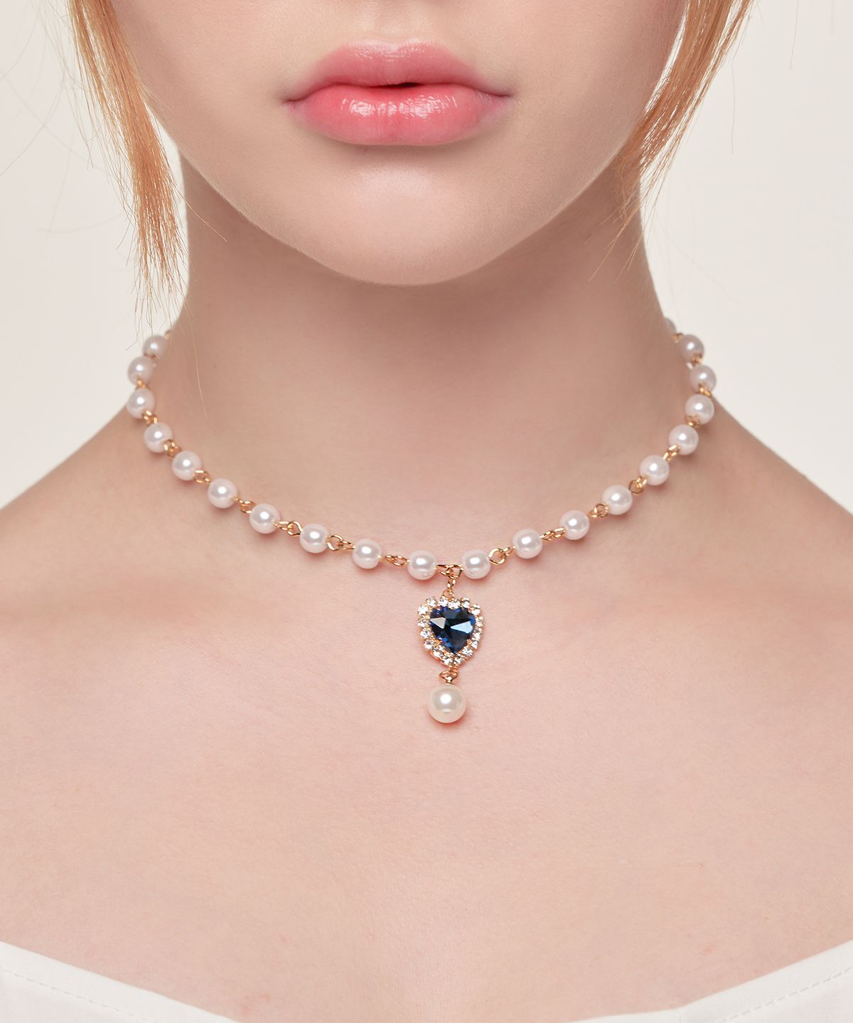 하와(HAWHA) SAPPHIRE HEART NECKLACE
