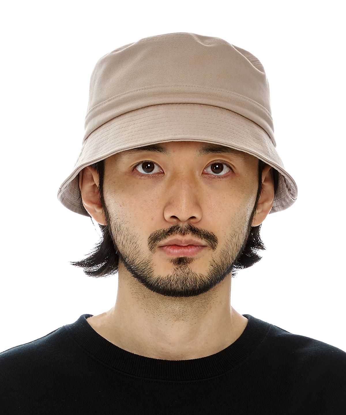 루오에스팩(LUOESPAC) 오버핏 라인 버킷햇 (베이지)