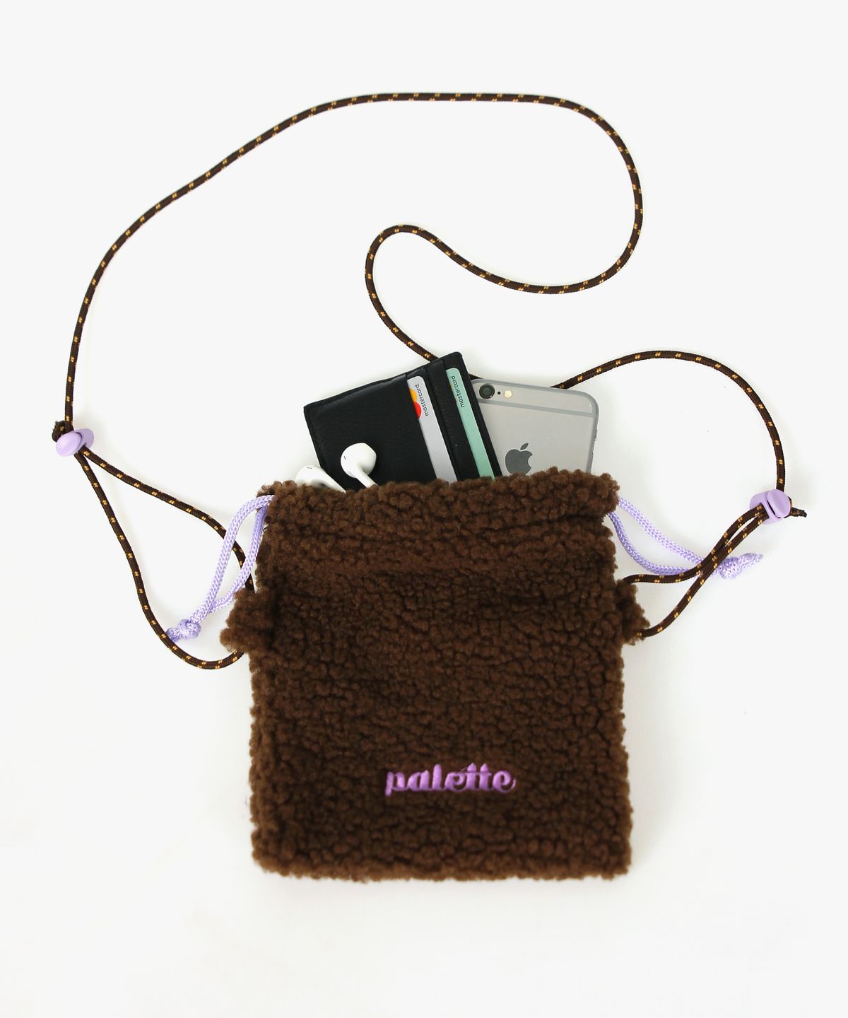 팔레트(PALETTE) BOA FLEECE STORAGE BAG (BROWN)