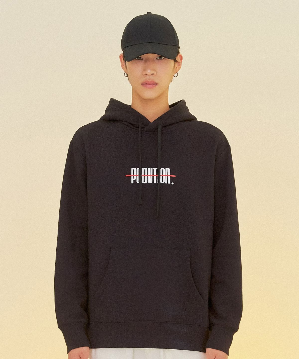 폴루션(POLLUTION) LOGO POCKET HOOD
