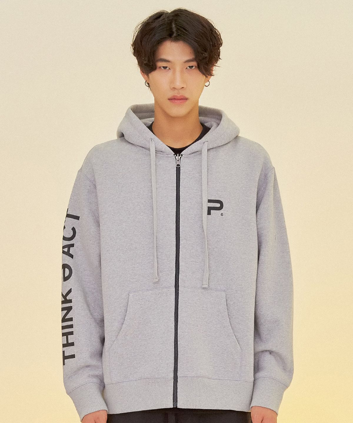 폴루션(POLLUTION) THINK ZIP-UP HOOD