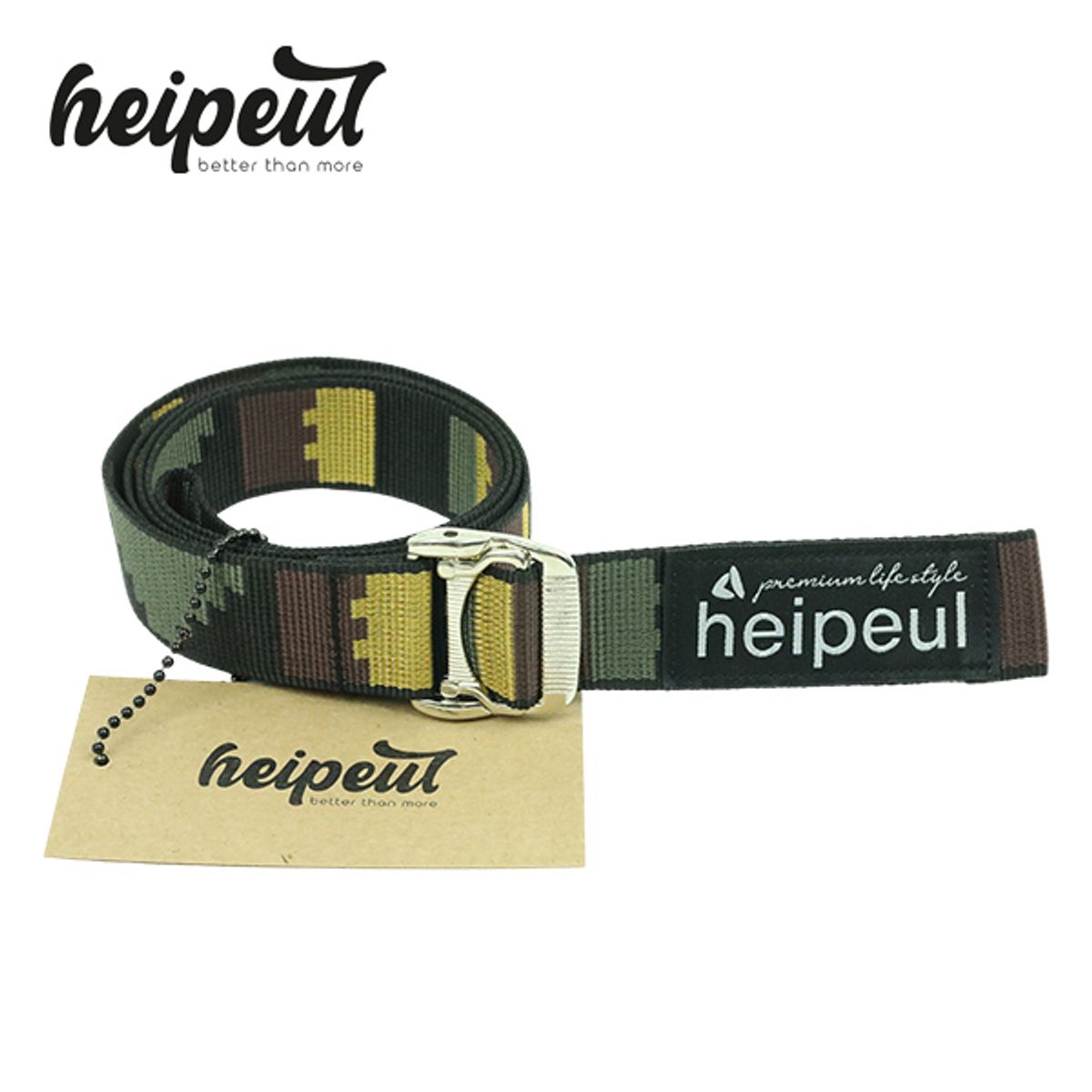 헤이플(HEIPEUL) 웨빙 벨트 웨빙밸트 B7 B8 BL-MUSTARD