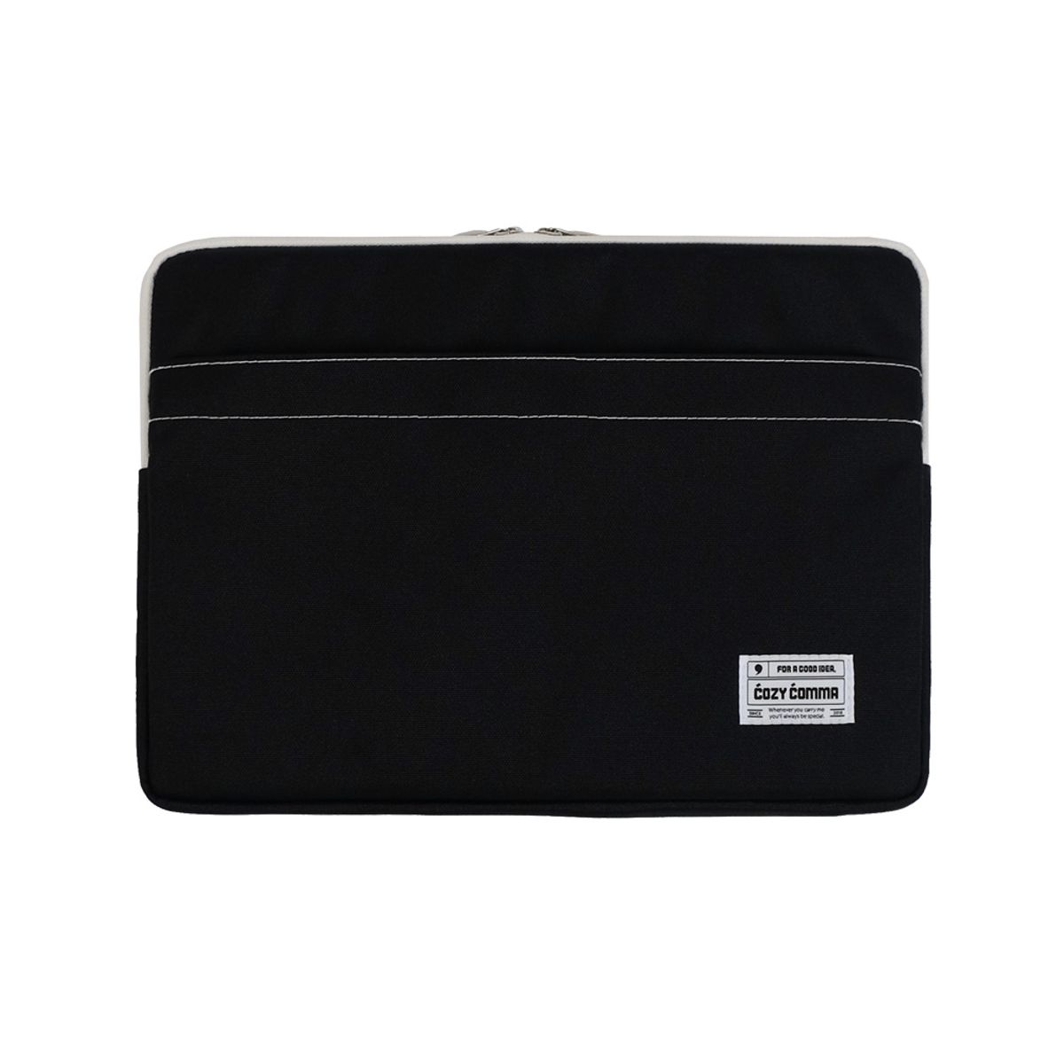 코지콤마(COZYCOMMA) 내맘대로 노트북파우치 화이트블랙(3size)