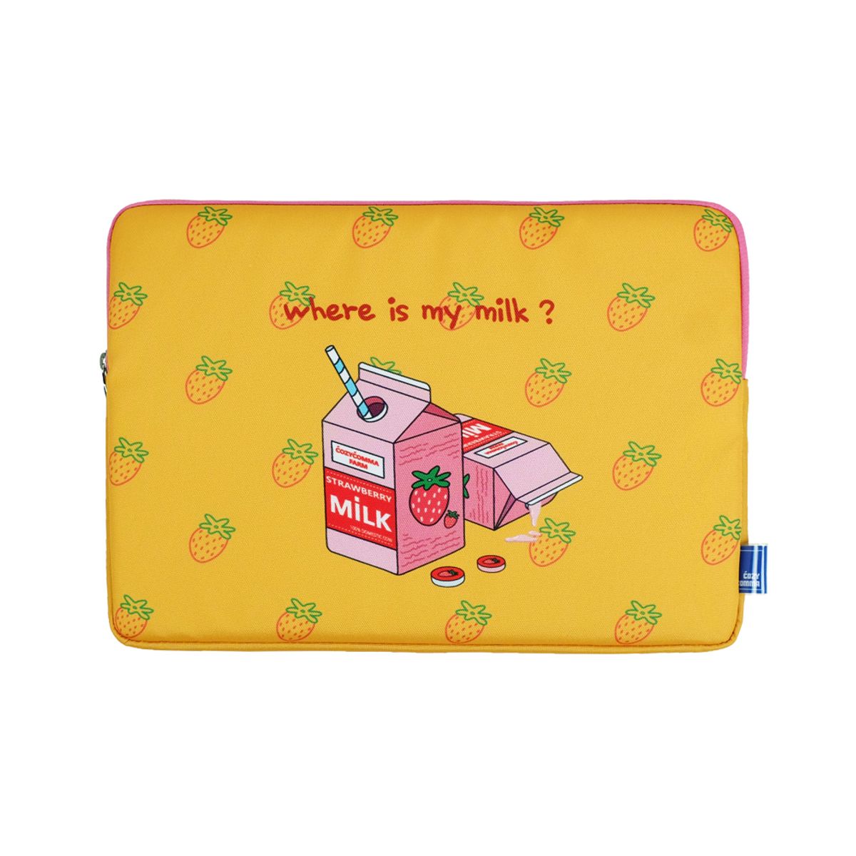 코지콤마(COZYCOMMA) 노트북파우치 내 우유 어디있어(3size)