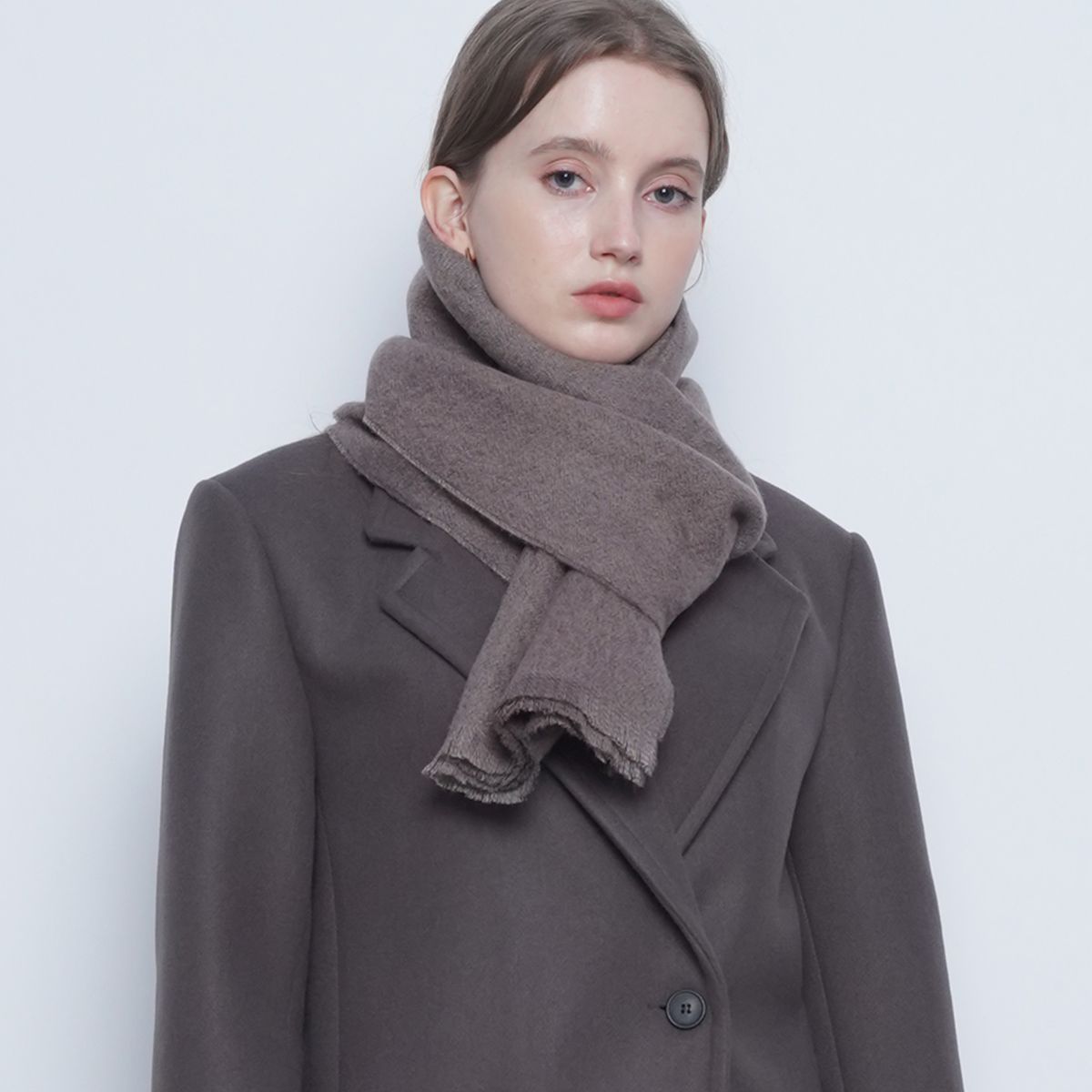 에이본(THE-ABON) W282 seiden muffler brown