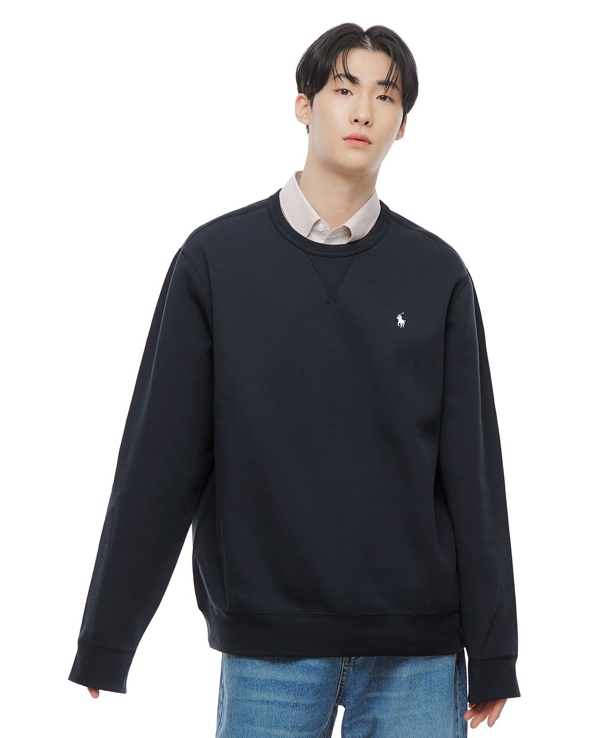 폴로 랄프 로렌(POLO RALPH LAUREN) 더블니트 스웨트셔츠 - 네이비
