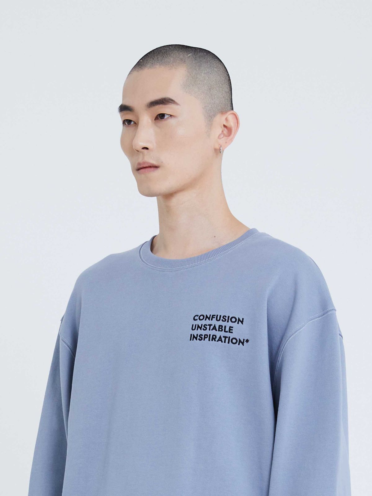 201브리드(201BREED) C.U.I Stitch Sweatshirts(Blue Grey)