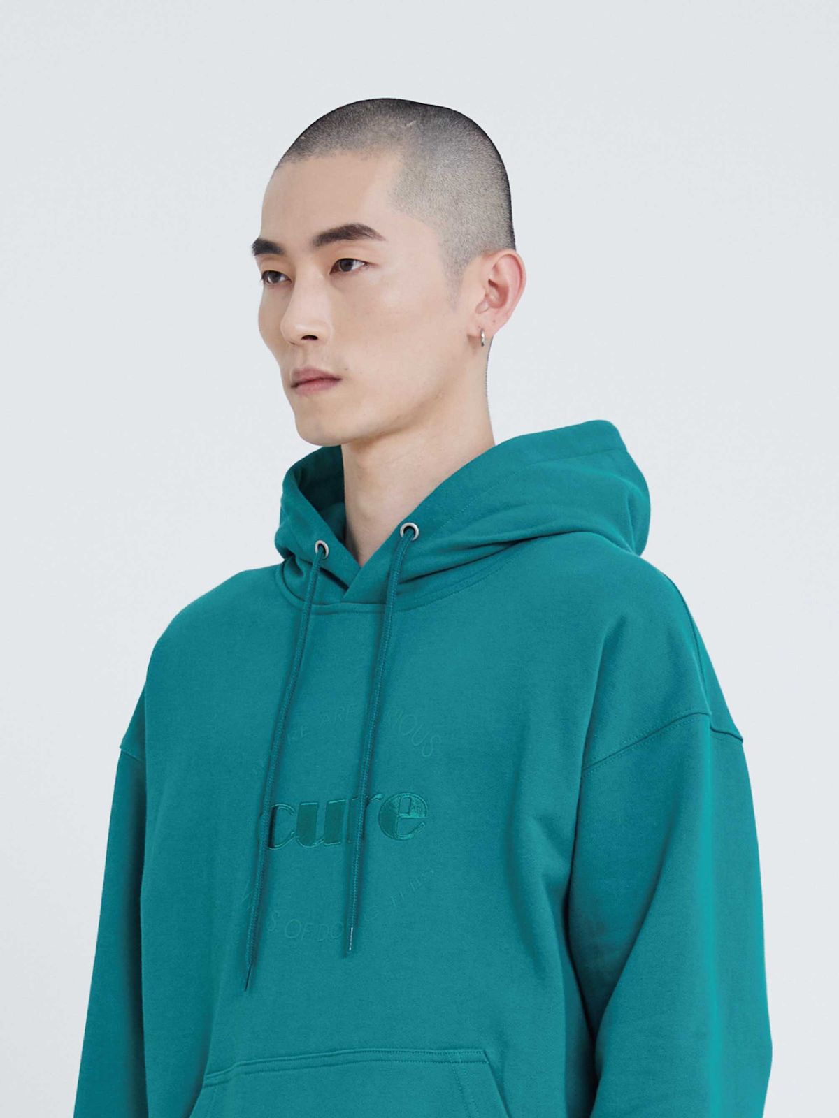 201브리드(201BREED) Cure Logo Hoodie(Emerald)