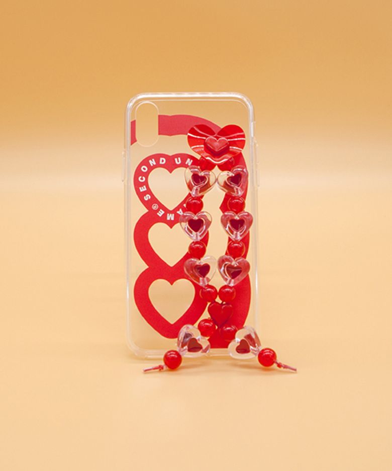 SUN CASE HEART BUBBLE RED