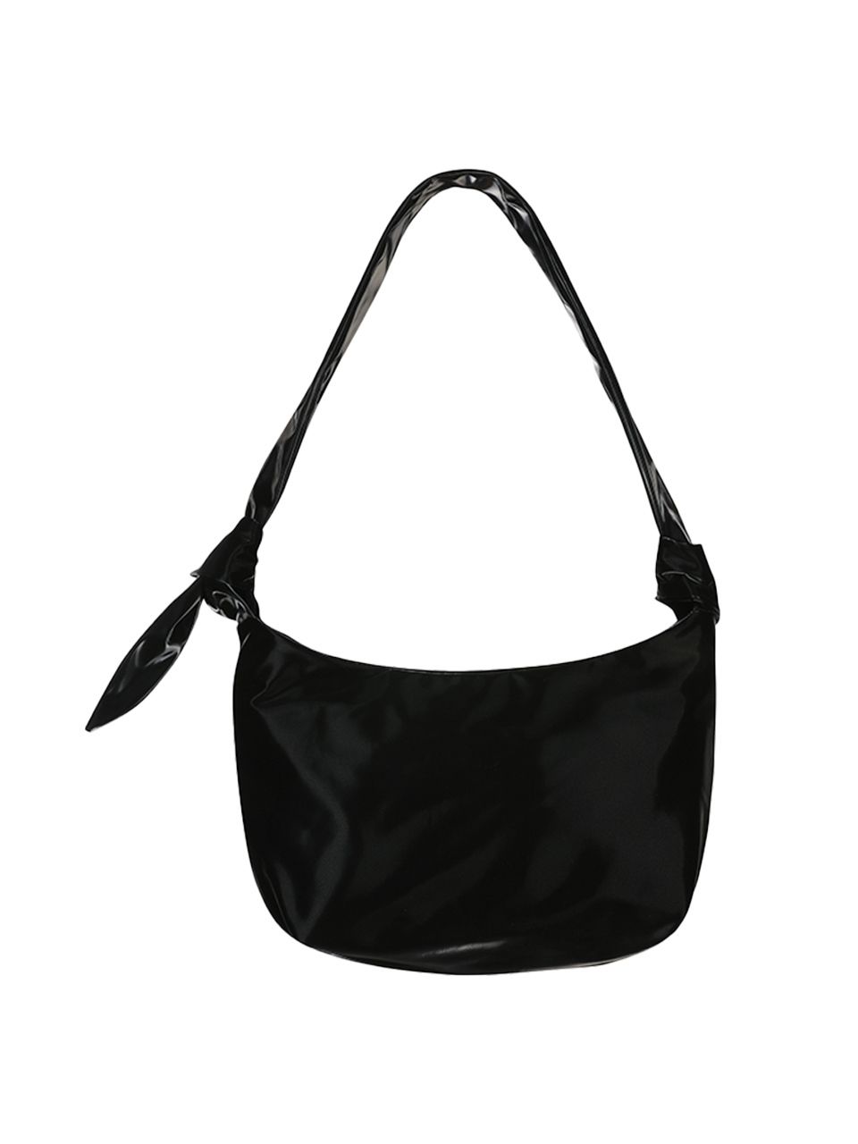 MUSINSA公式 | ACOC Glossy Halfmoon Cross Bag_Black