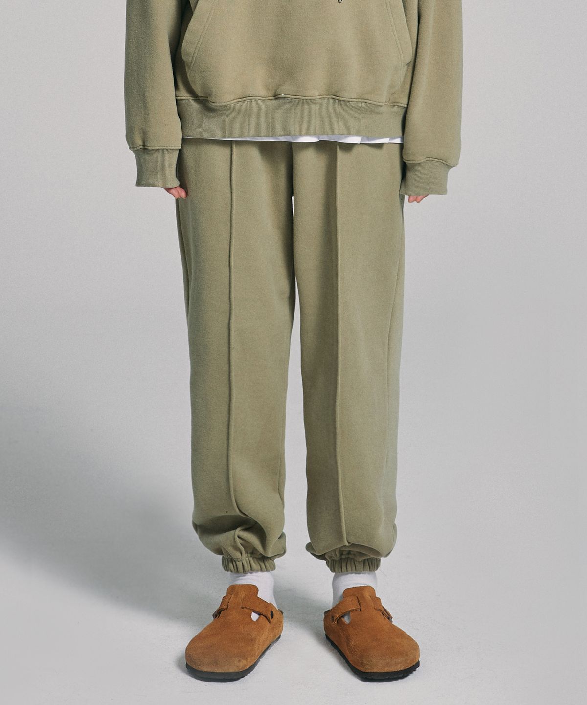 객(GAC) GAC JOGGER SWEAT PANTS khaki (기모)