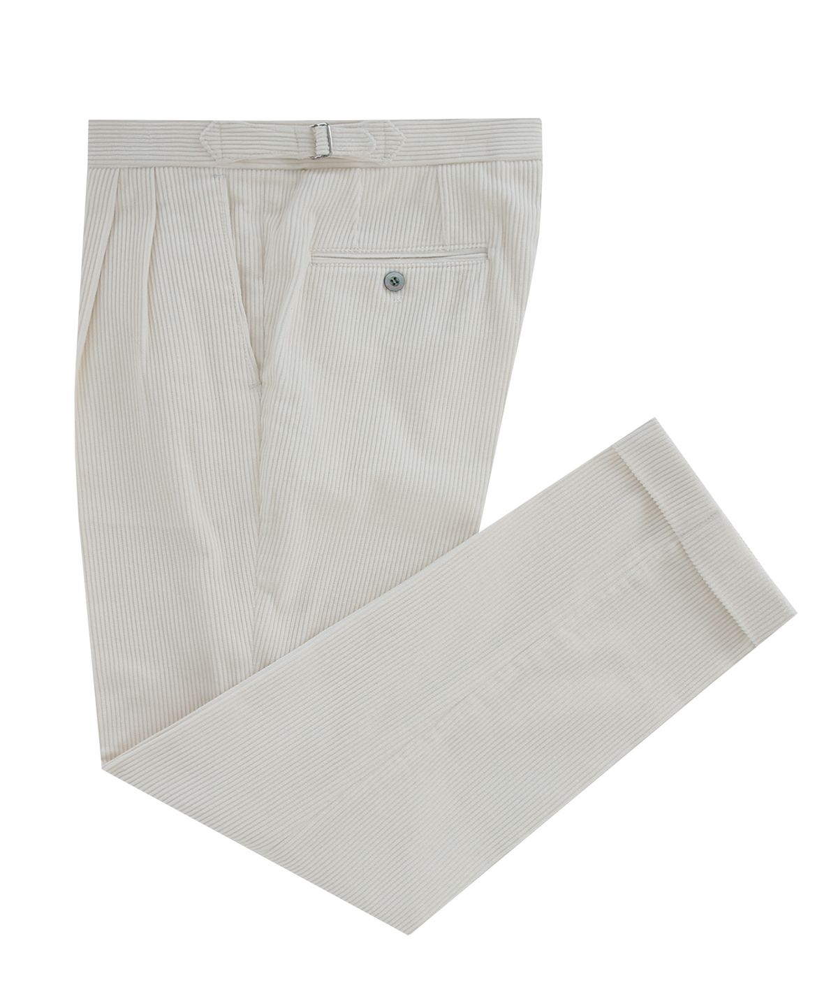 벨리프(BELLIEF) Corduroy two tuck adjust pants (Cream)
