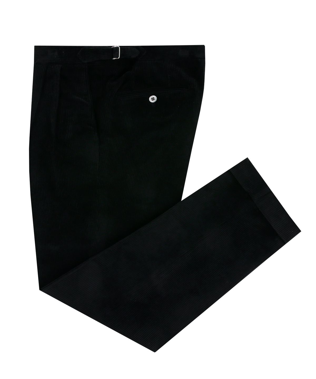 벨리프(BELLIEF) Corduroy two tuck adjust pants (Black)