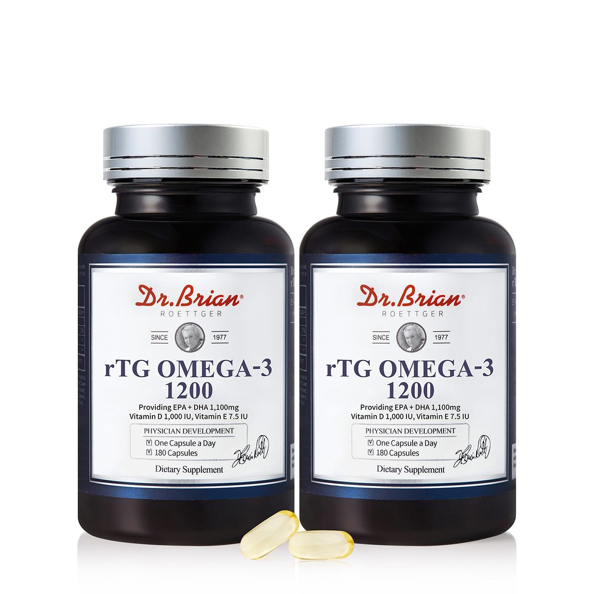 닥터브라이언(DR.BRIAN) rTG 오메가3 1200(180캡슐)X2PACK(12개월분)