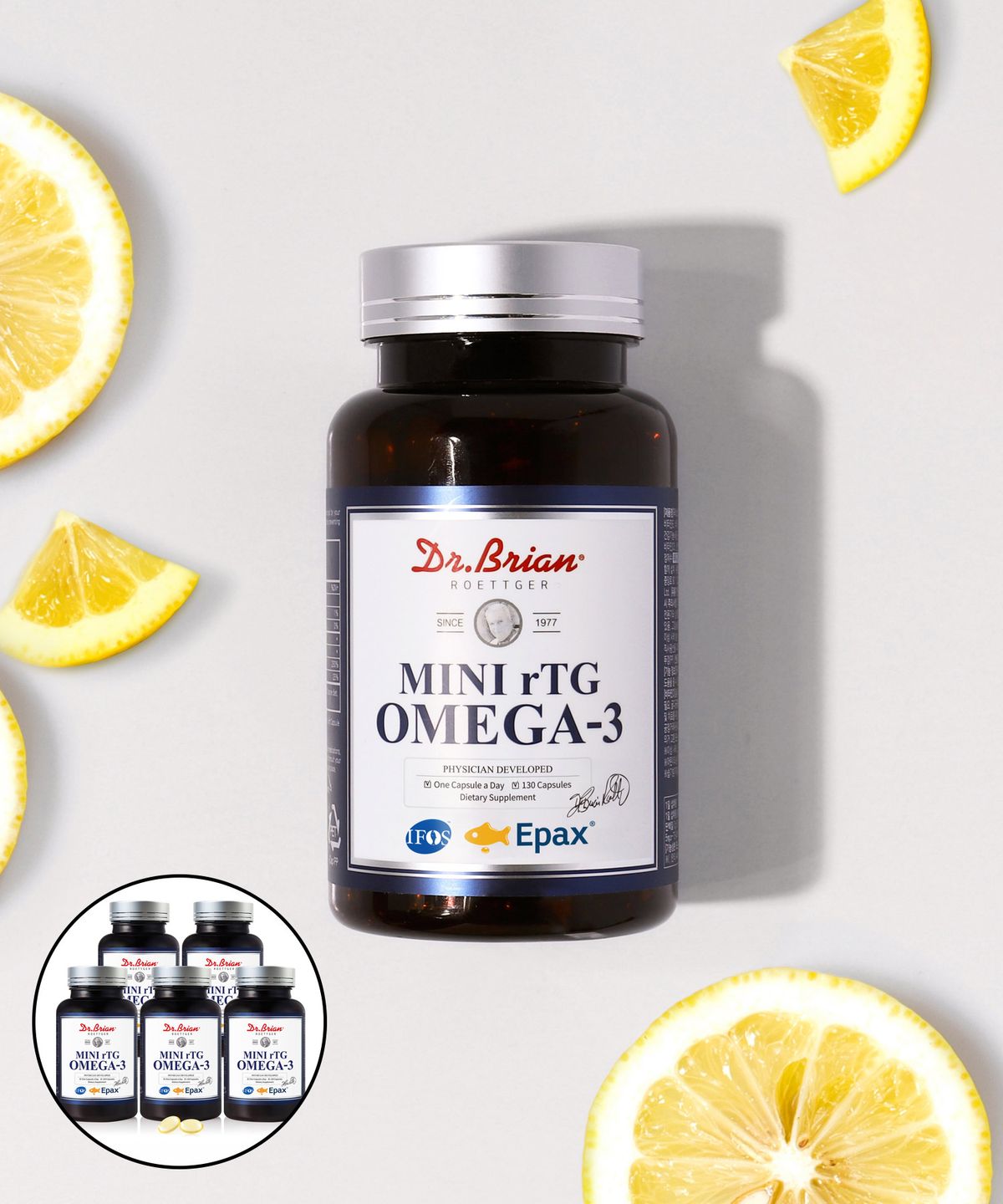 닥터브라이언(DR.BRIAN) 미니 rTG오메가3(130캡슐) X 5PACK