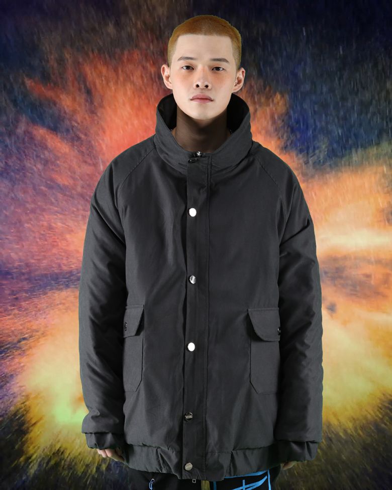 HIGHNECK PADDED BOMBER (BLACK)