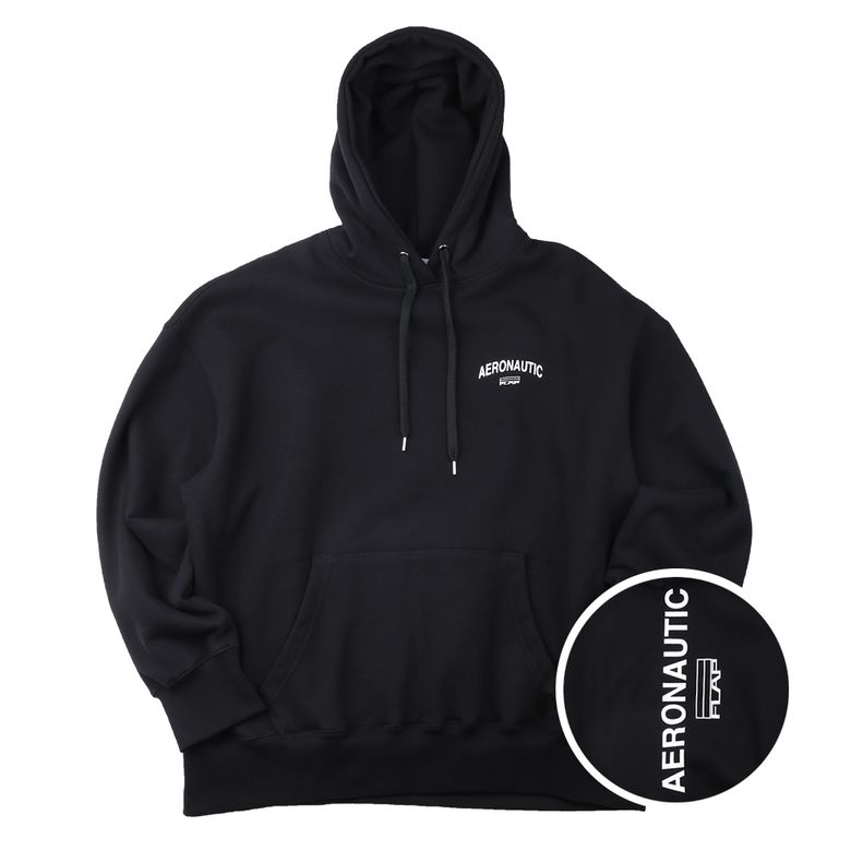 레터링 로고 프린트 후드 (Black)