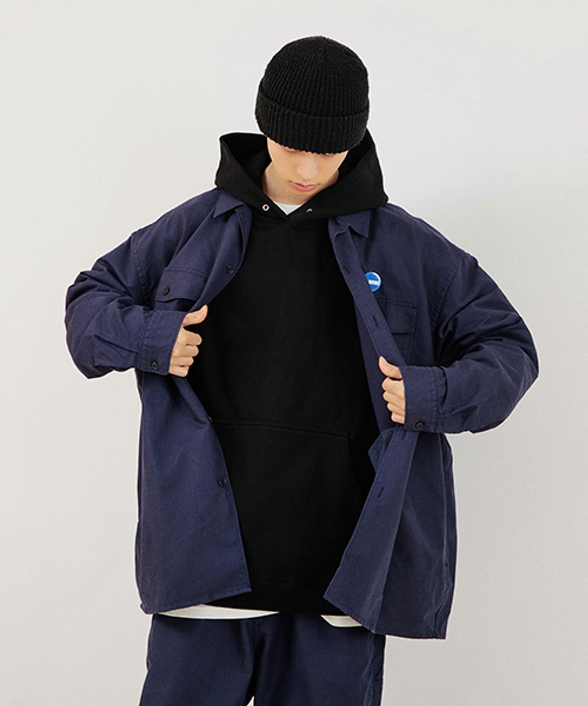 소프터(SOFTUR) BAGGY PARKA (BLACK)