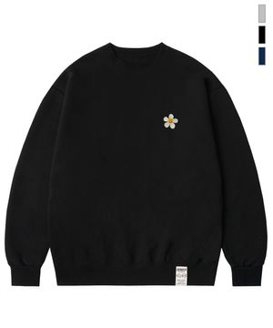 [UNISEX]플라워도트 자수 맨투맨_2color