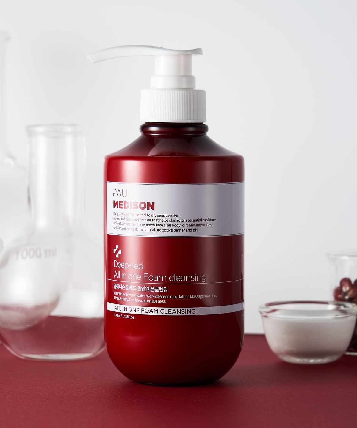 폴 메디슨(PAULMEDISON) 딥레드 올인원 폼클렌징 510ml