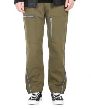 지퍼 카고 팬츠 [올리브]