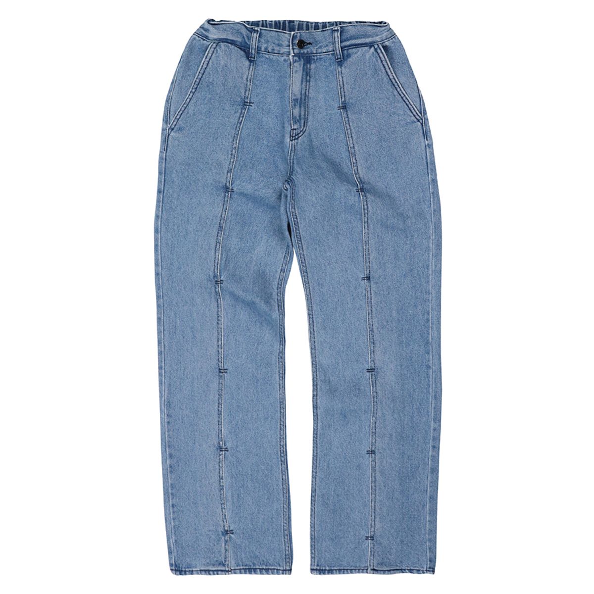 오픈야드(오와이)(OPENYARD(OY)) LAYERED PIN TUCK JEANS-BLUE