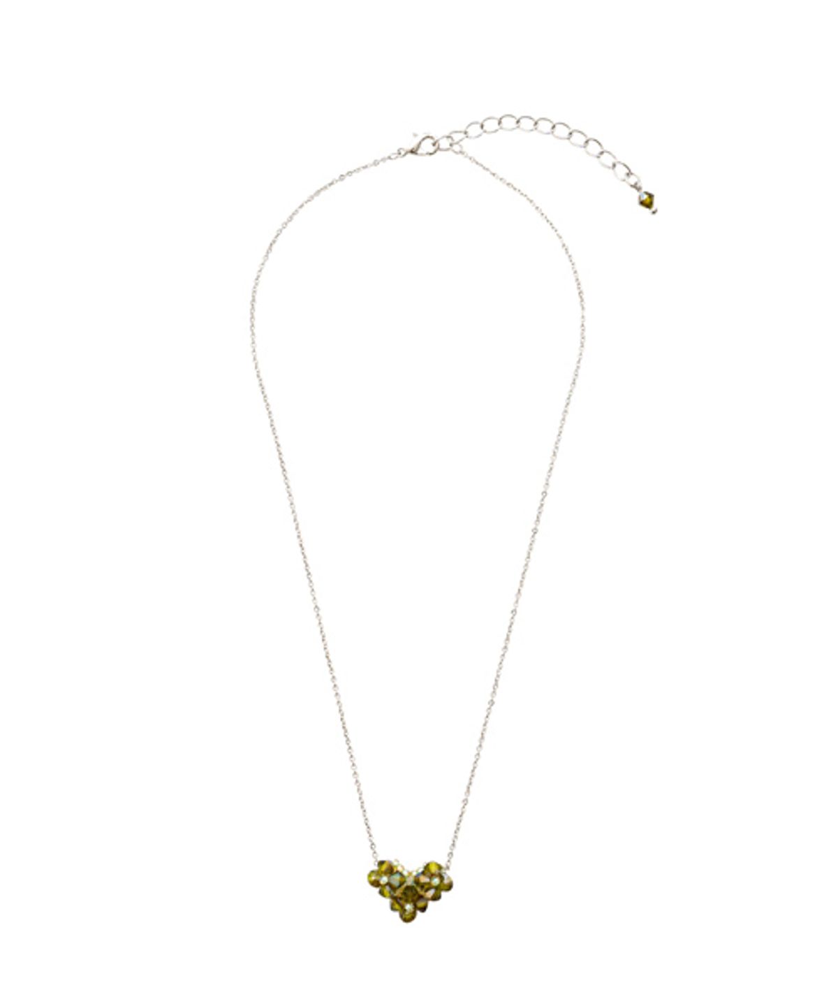 스윙셋(SWINGSET) Heart Beads Necklace (Olive)