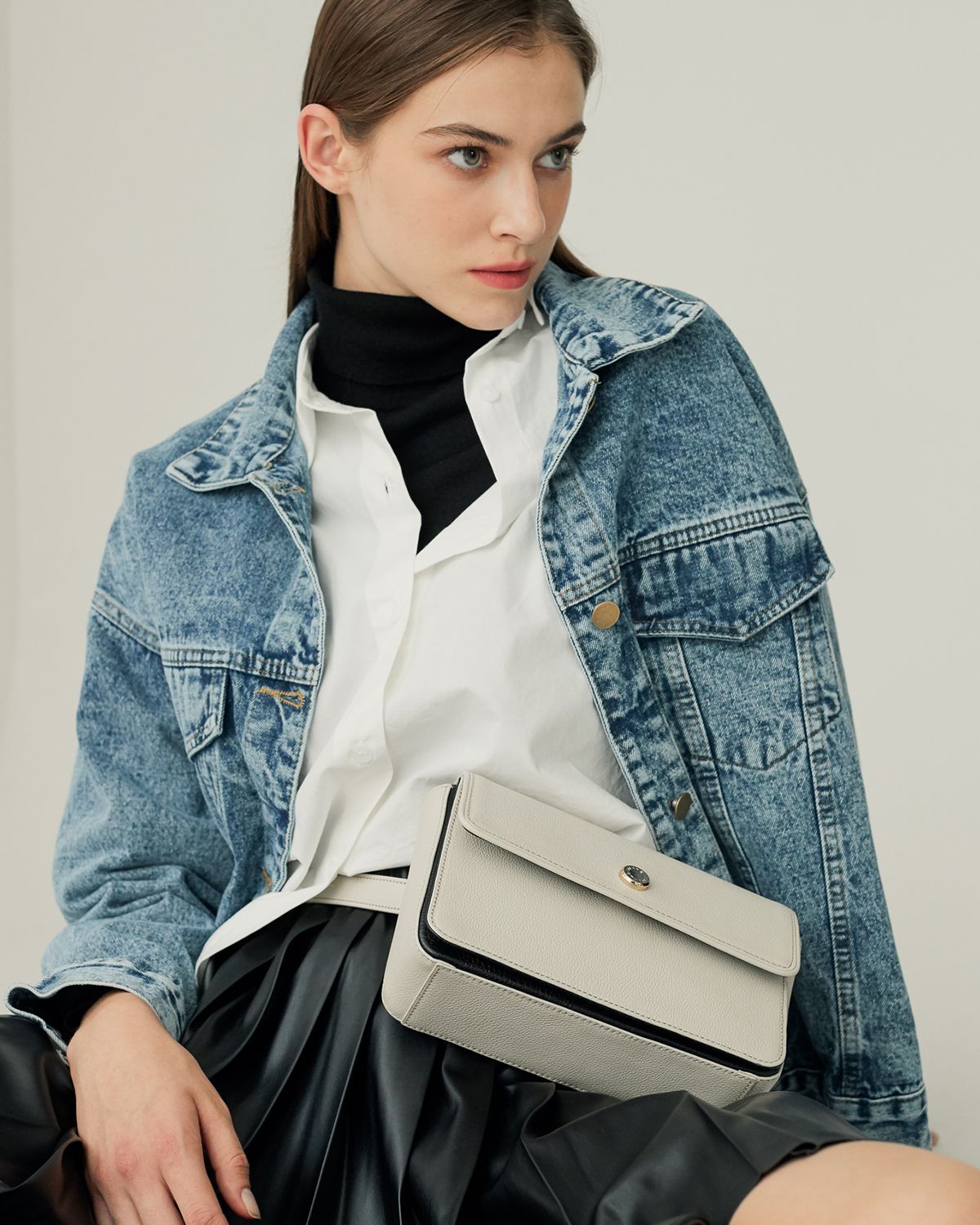 케네스영(KENNETH YOUNG) Mimi bag _ Ivory / Black combi
