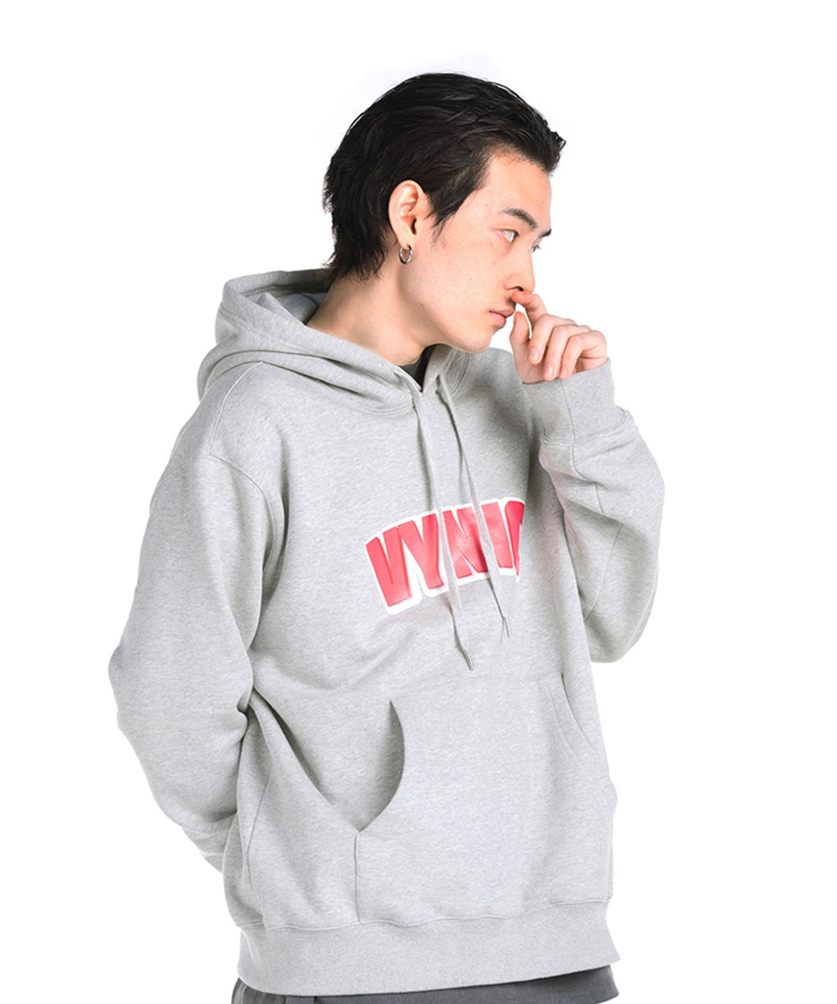바이닉(VYNIC) 루버 로고 후드티 [그레이]