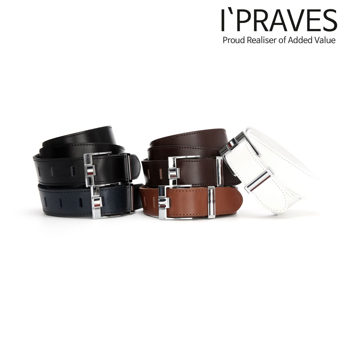 아이프라브(IPRAVES) PRAV-B106 / 이태리 통가죽 캐주얼 남자벨트