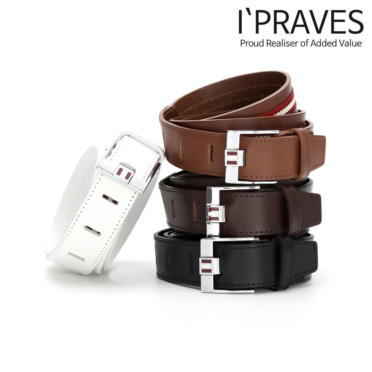 아이프라브(IPRAVES) PRAV-B108 / 이태리 통가죽 캐주얼 남자벨트