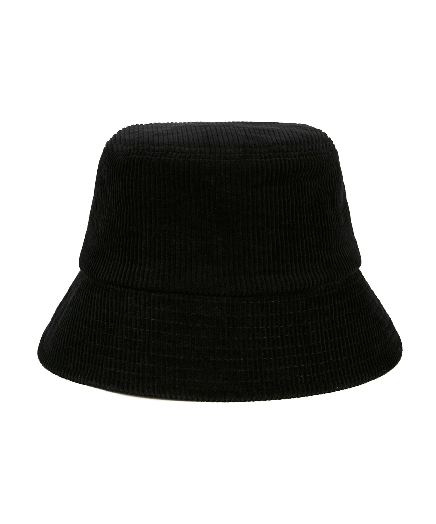 MUSINSA | VARZAR Corduroy Label Bucket Hat Black