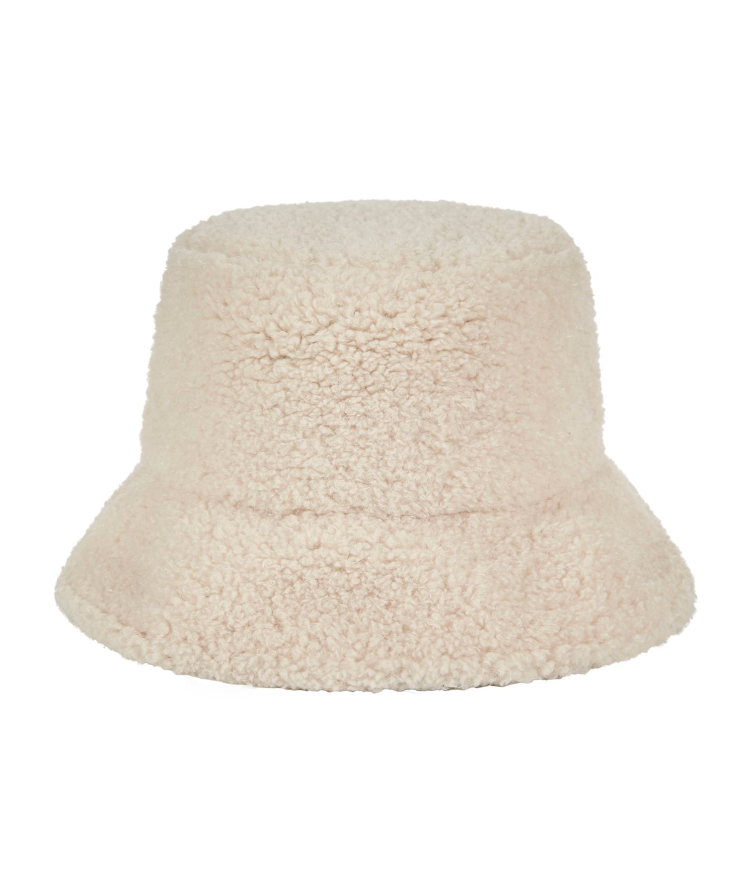 MUSINSA | VARZAR Monogram Label Fleece Bucket Hat Cream