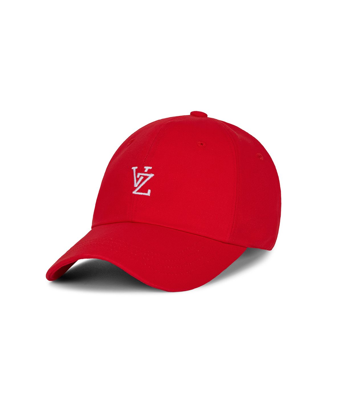 바잘(VARZAR) 모노그램 소프트 오버핏 볼캡 레드