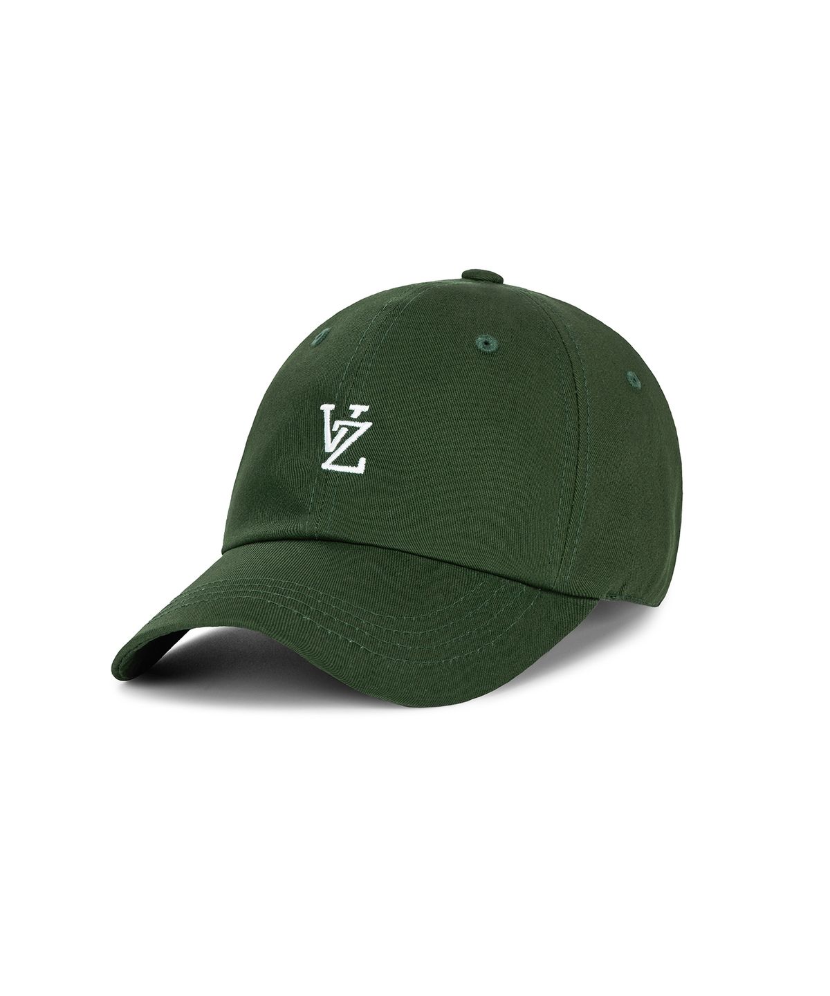 바잘(VARZAR) 모노그램 소프트 오버핏 볼캡 그린