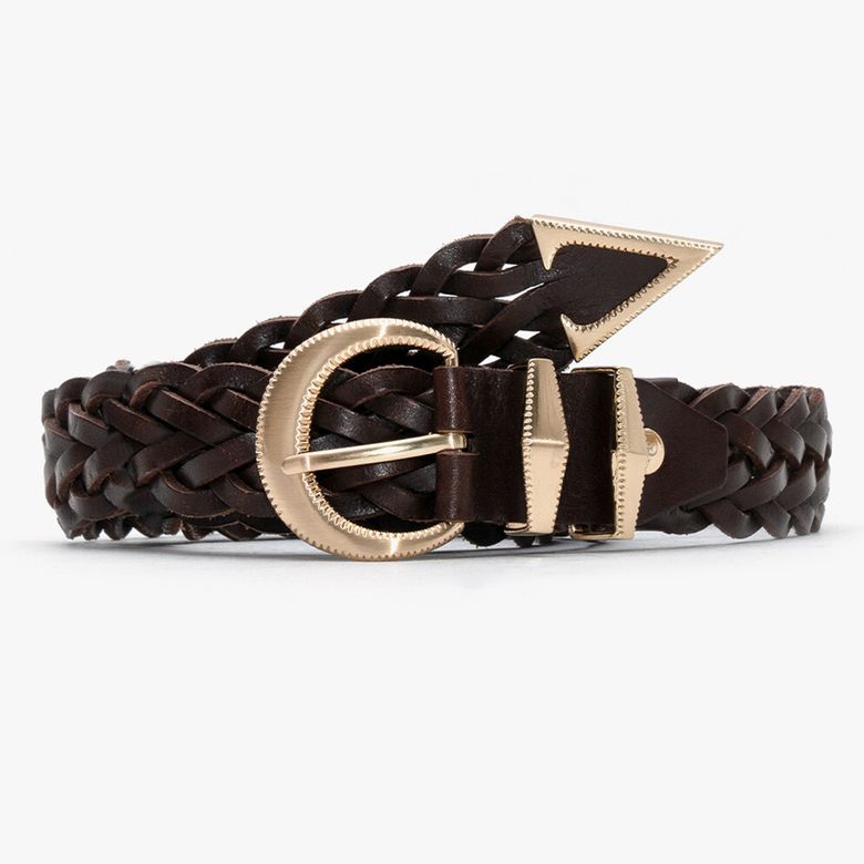 ALCBT001 AC Signature_Belt W.Brown & Gold