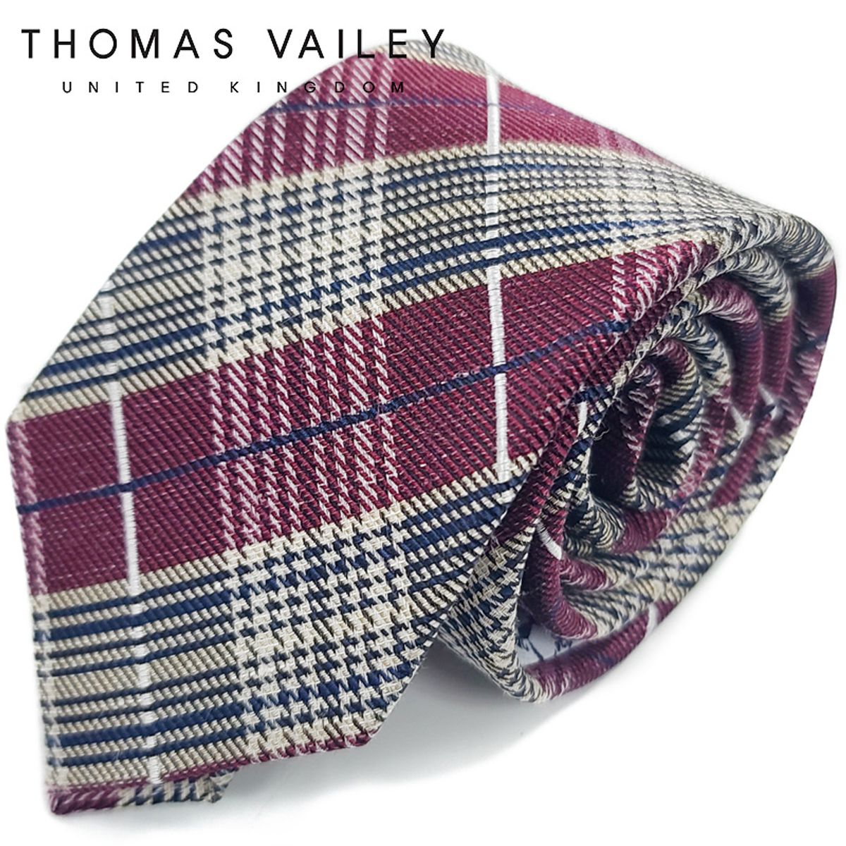 토마스 베일리(THOMAS VAILEY) 실크넥타이-럭키 와인 7.5cm