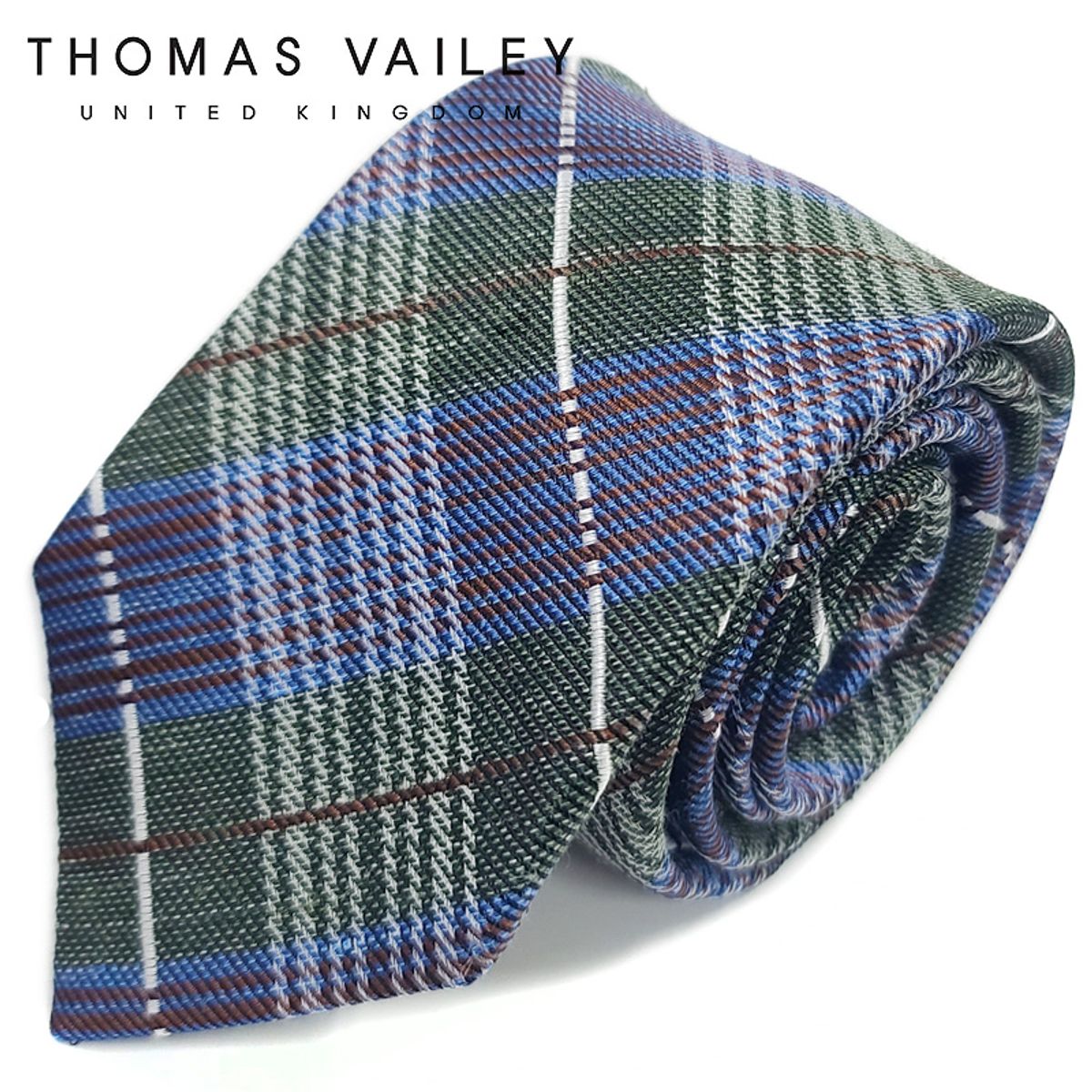토마스 베일리(THOMAS VAILEY) 실크넥타이-럭키 그린 7.5cm