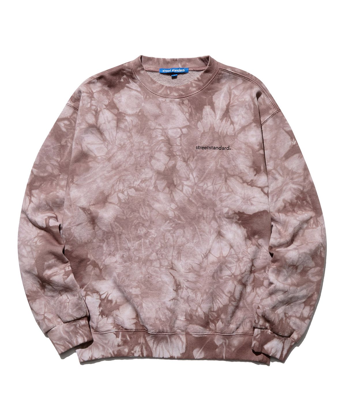스트리트 스탠다드(STREET STANDARD) TIE-DYED SWEATSHIRT BROWN